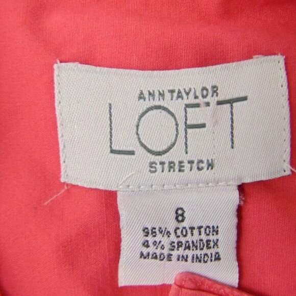 Ann Taylor Loft Pink Button Front Shirt Size 8 - Picture 6 of 6